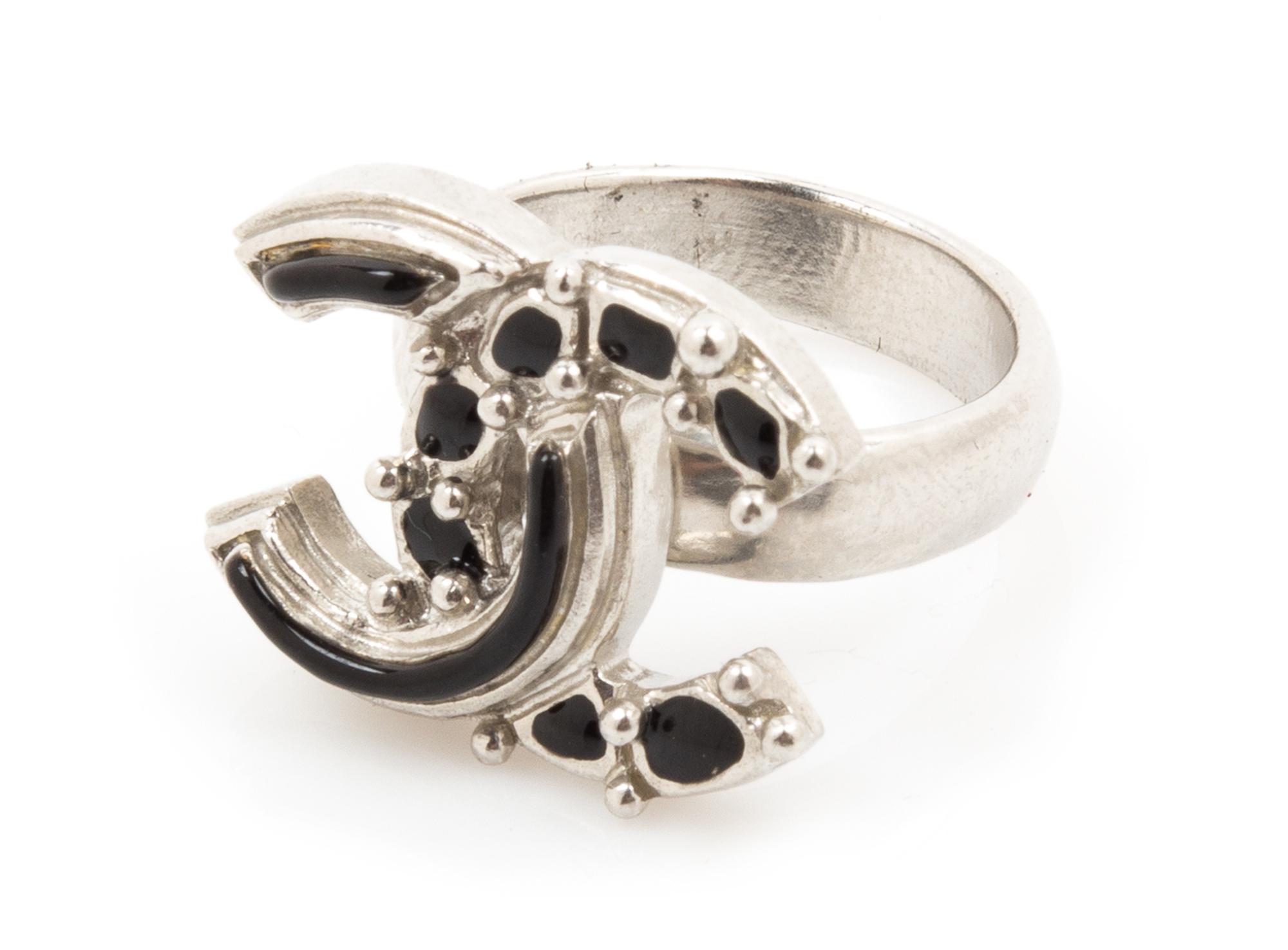 A Chanel Silvertone Ring,