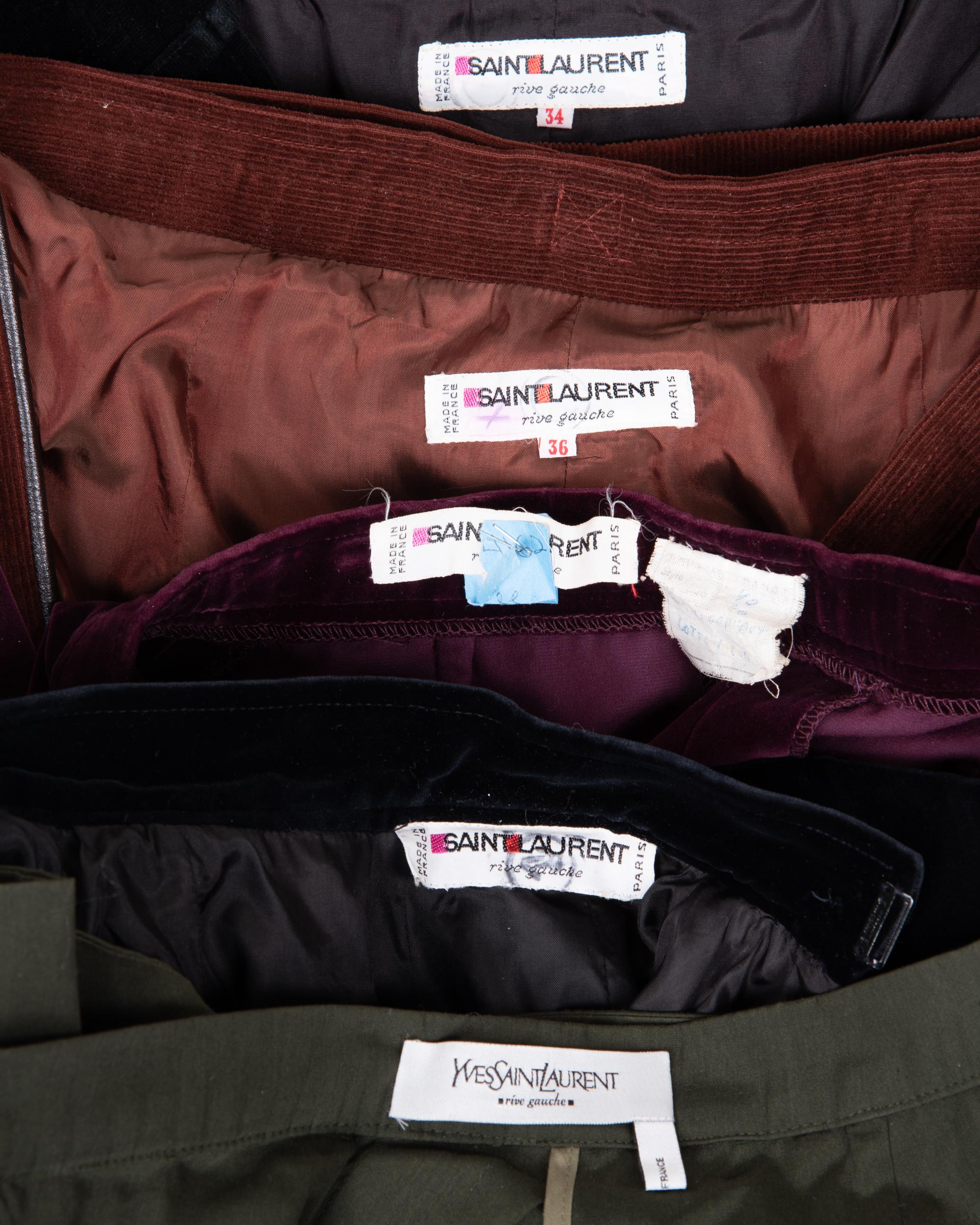 Five Yves Saint Laurent Skirts and Pants, 1970-2000s
