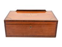 A Late George III Fan-Inlaid and Banded Satinwood Writing Slope