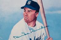 A Willie Mays, Mickey Mantle and Duke Snider Signed Flip Amato Print,
