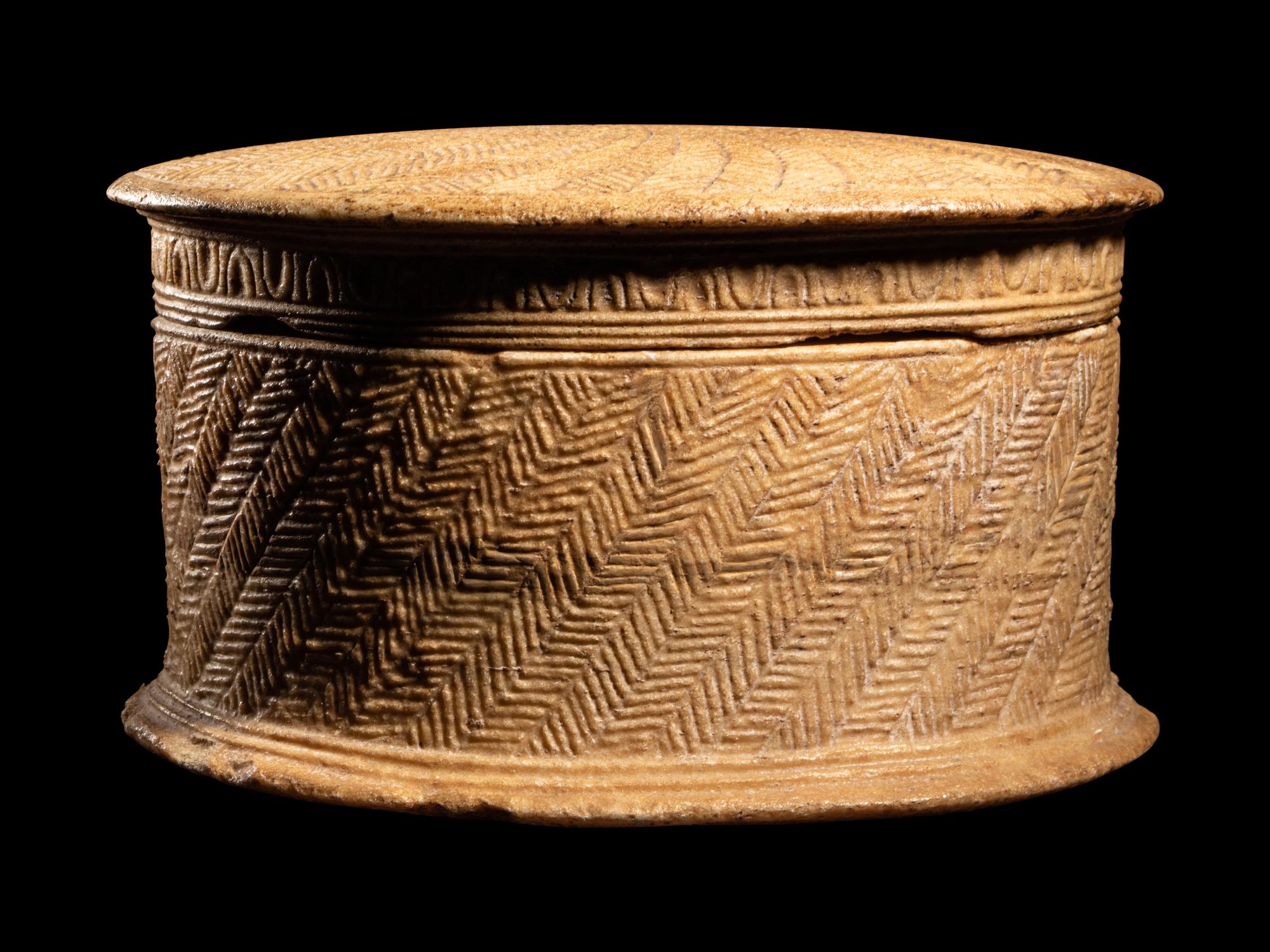 A Greek Marble Pyxis