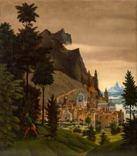 Landschaft mit Jäger
