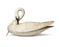 A Carved and Painted Wood Swan Decoy