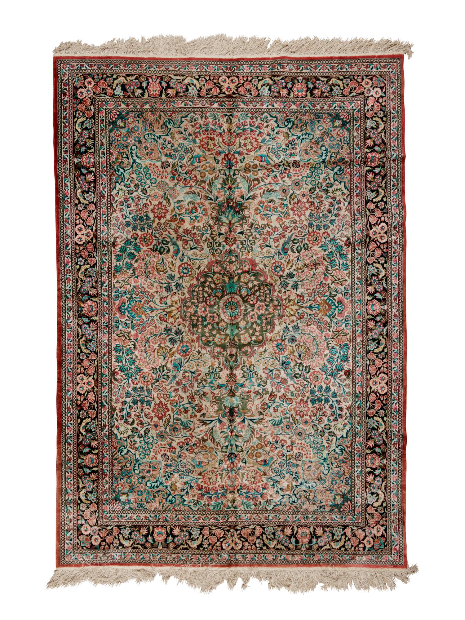 A Qum Silk Rug