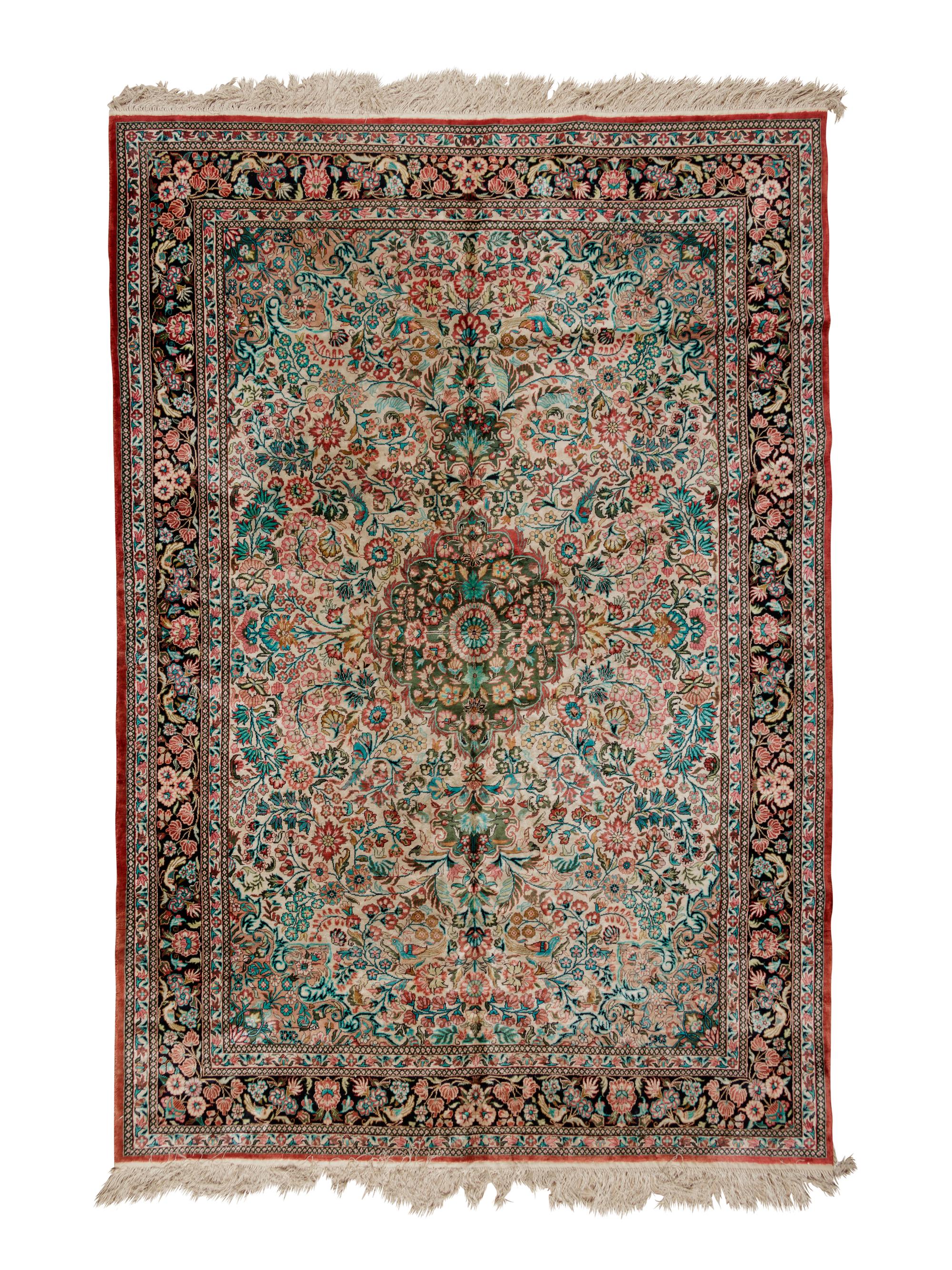 A Qum Silk Rug
