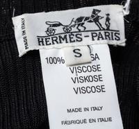 An Hermes Black Ribbed Tank, Size S.