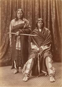 Jackson, William Henry (1843-1942)]. Albumen photograph of Plenty Bears and Old Eagle, Arapaho. Washington, D.C., before 1877.