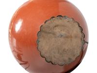 Sgraffito Lamp Base with Silver and Turquoise Concha