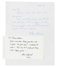 [ASTRONAUTS]. A group of 2 manuscripts by astronauts.
