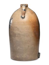 A Schrop Eight-Gallon Cobalt Decorated Stoneware Cooler