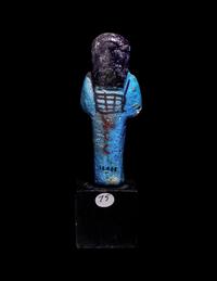 An Egyptian Faience Ushabti for Bak-Khonsu