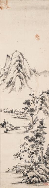 Two Chinese Hanging Scrolls Depicting Landscape