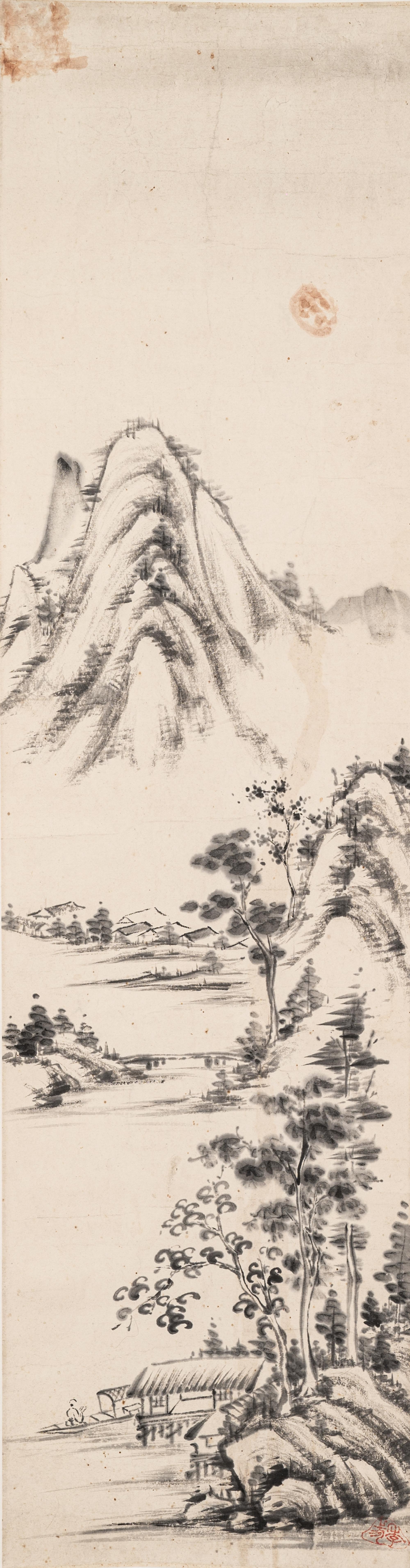 Two Chinese Hanging Scrolls Depicting Landscape