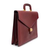 Gucci, Maroon Leather Briefcase, 1980's