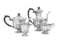 An English Silver Four-Piece Tea and Coffee Service