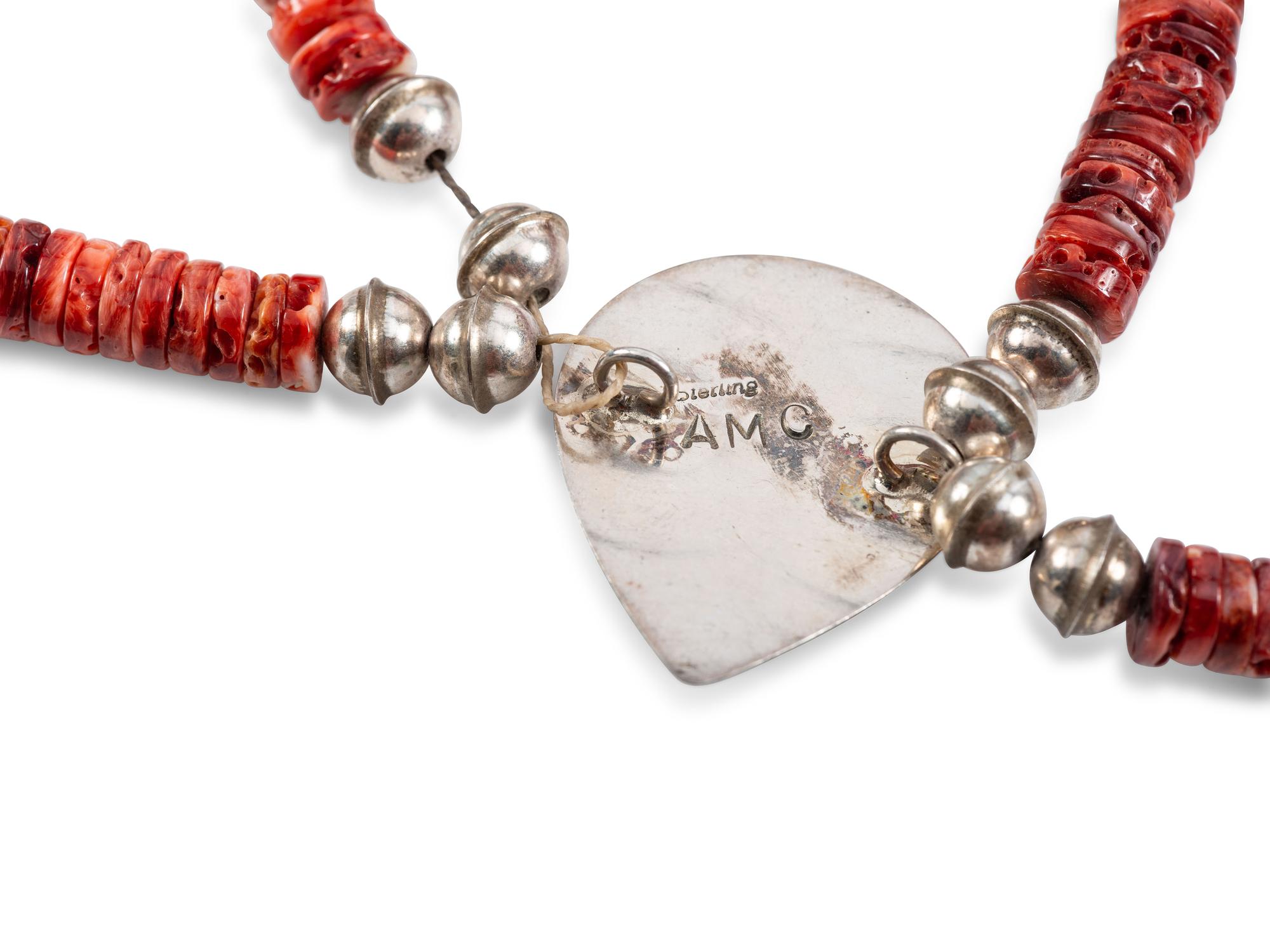 Mosaic Inlay Spiny Oyster Necklace