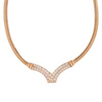 YELLOW GOLD AND DIAMOND NECKLACE