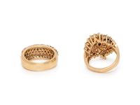 COLLECTION OF YELLOW GOLD AND DIAMOND RINGS