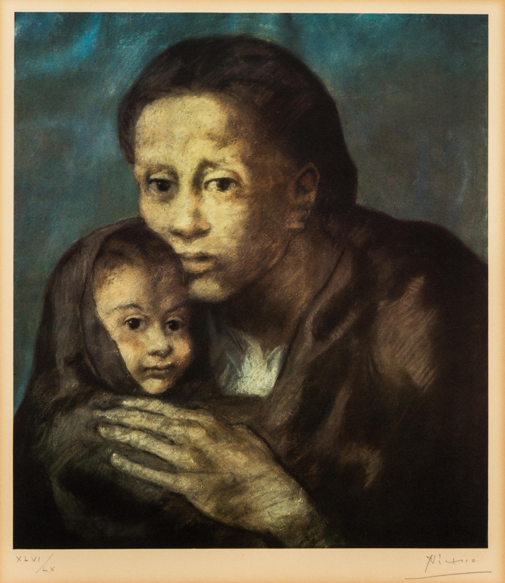 Pablo Picasso, (Spanish, 1881-1973), Mere et enfant au fichu, 1966 (from the Barcelona Suite)