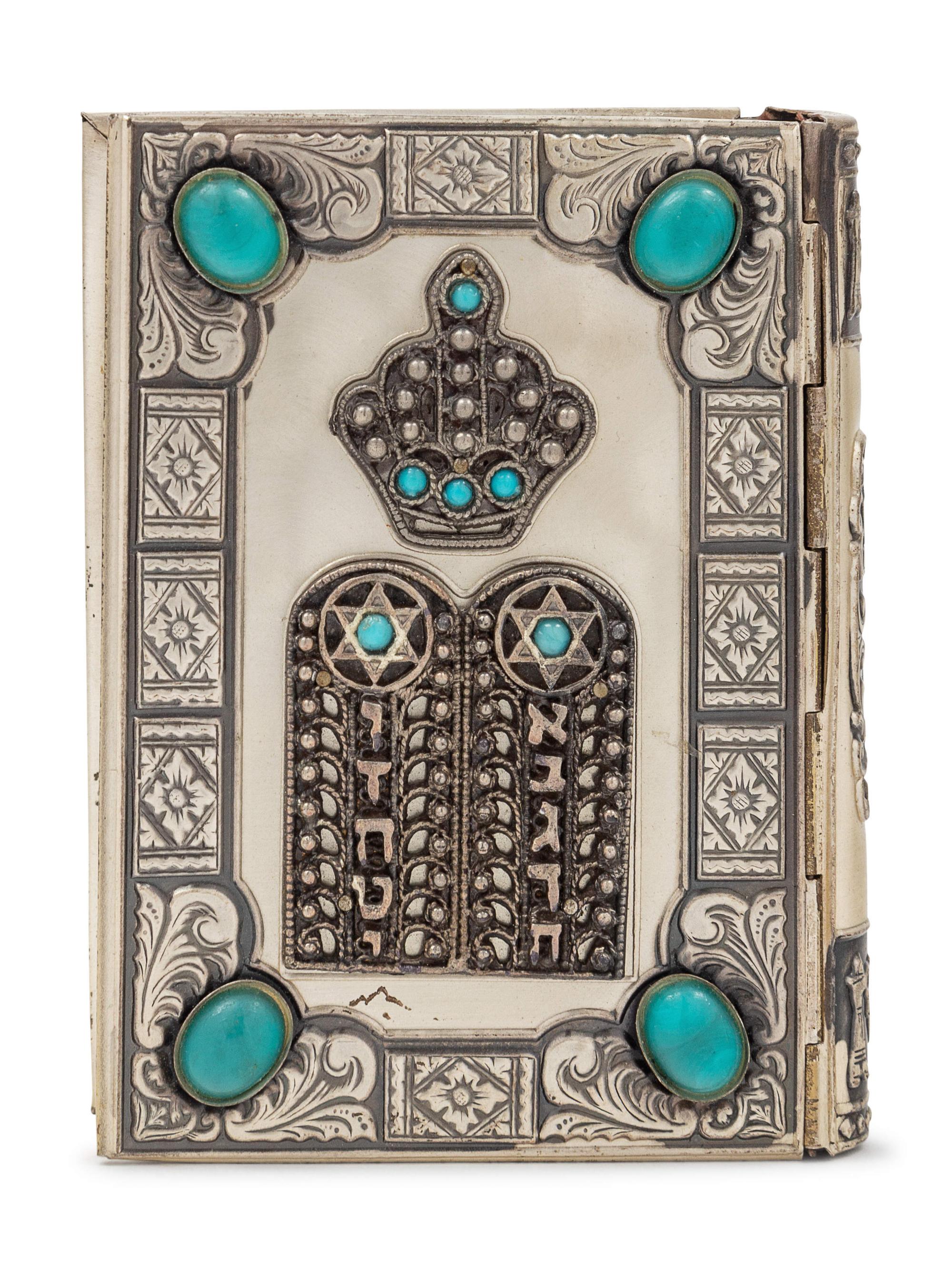 A Silver Bound Hebrew and English Prayer Book