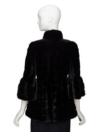 DENNIS BASSO, BLACK MINK FUR COAT