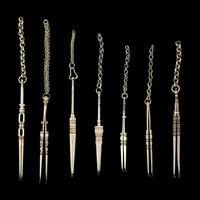 A Large Group of 31 Chinese Silver Tools, Qing Dynasty and Earlier 清及更早 銀事件兒一組