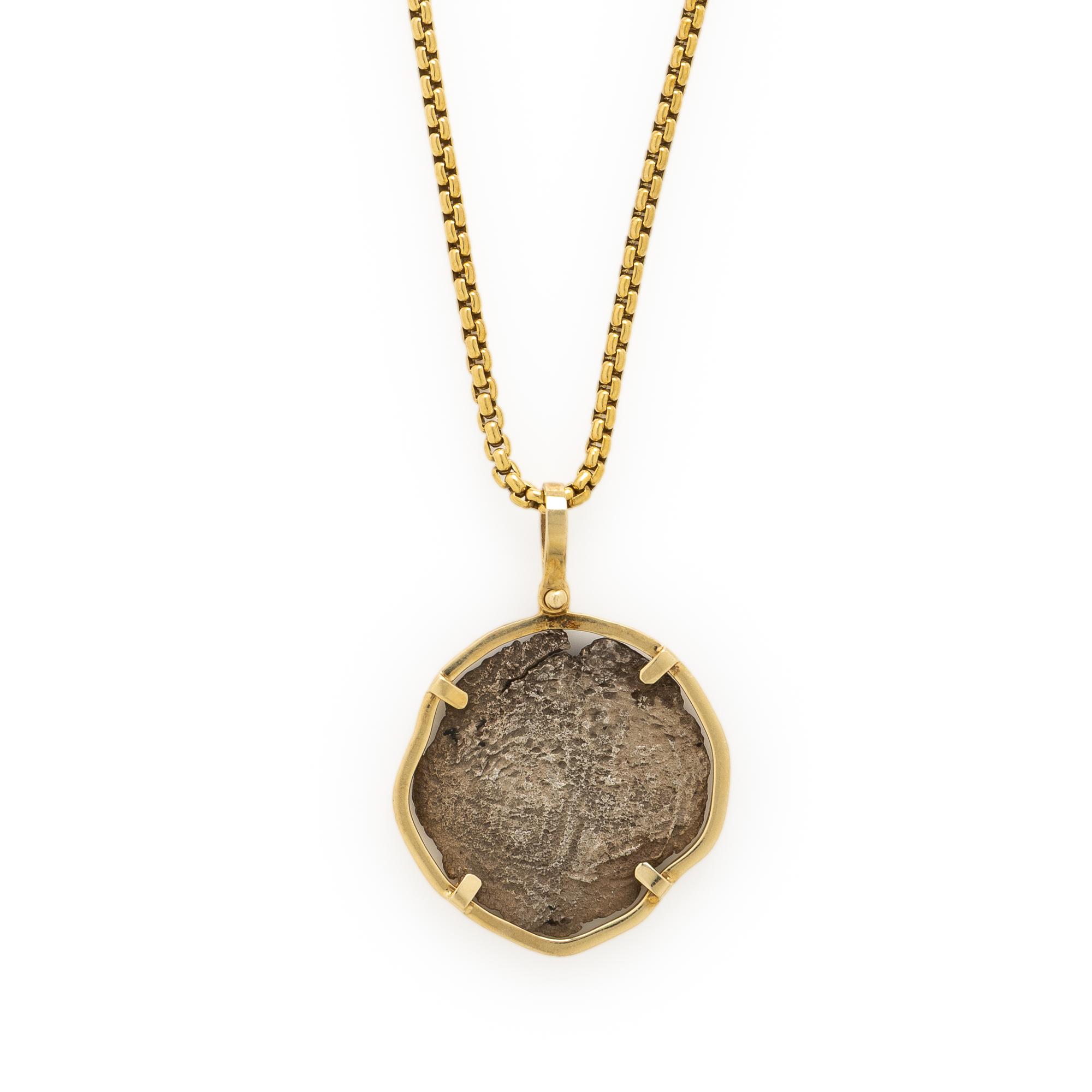 Coin Pendant and David Yurman Yellow Gold Chain