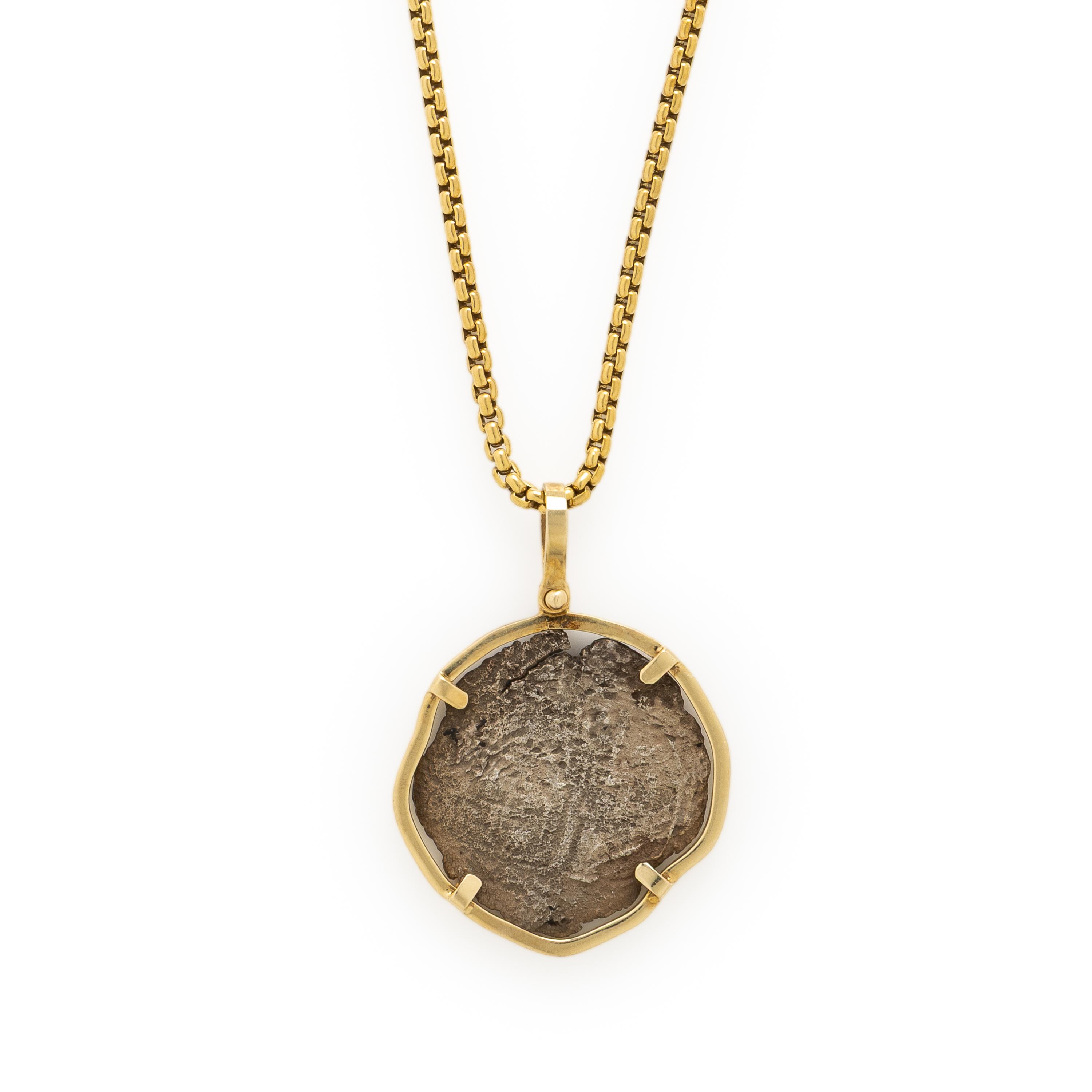Coin Pendant and David Yurman Yellow Gold Chain