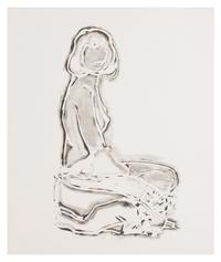 Monica Sitting By Wall , 1990