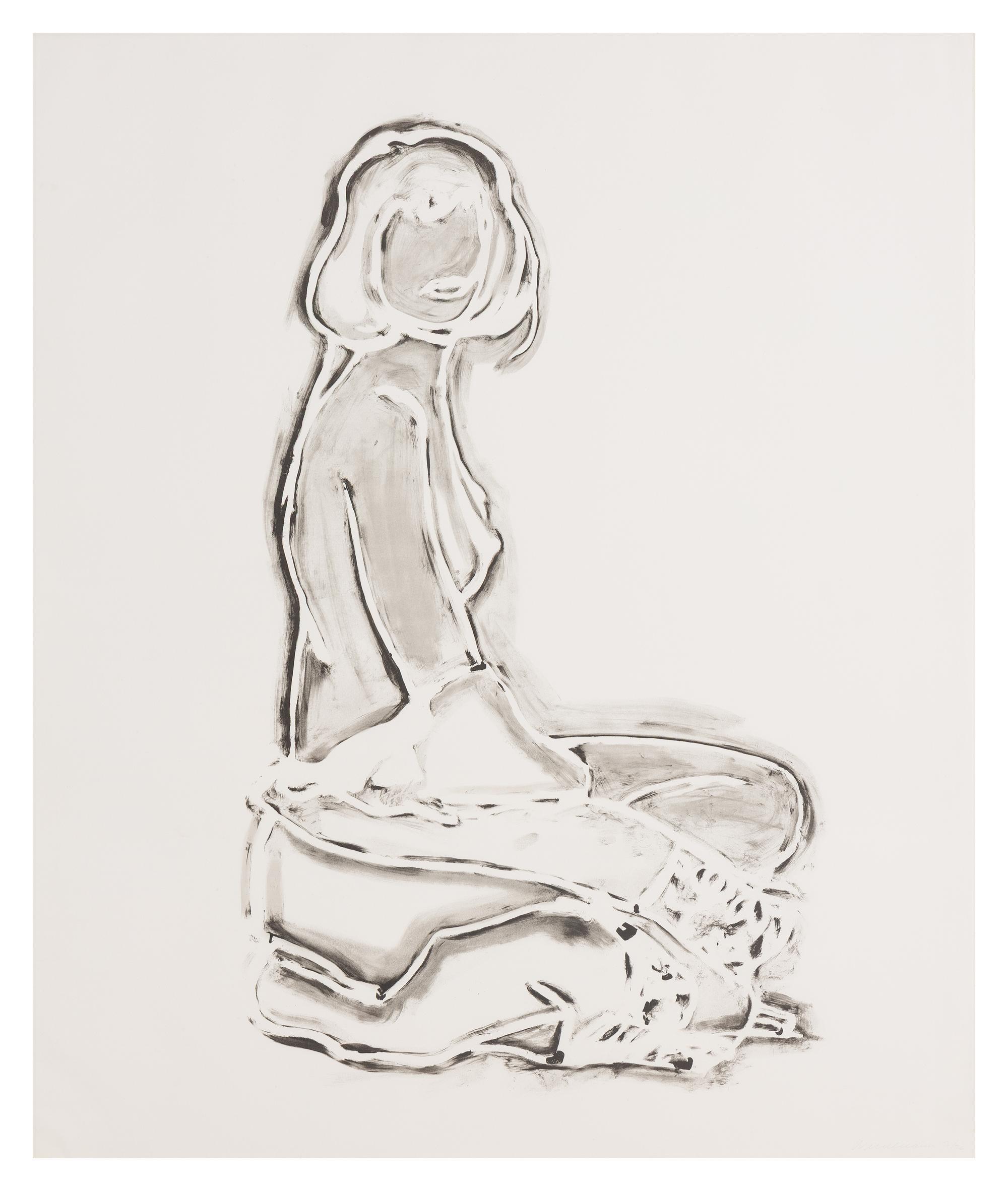 Monica Sitting By Wall , 1990