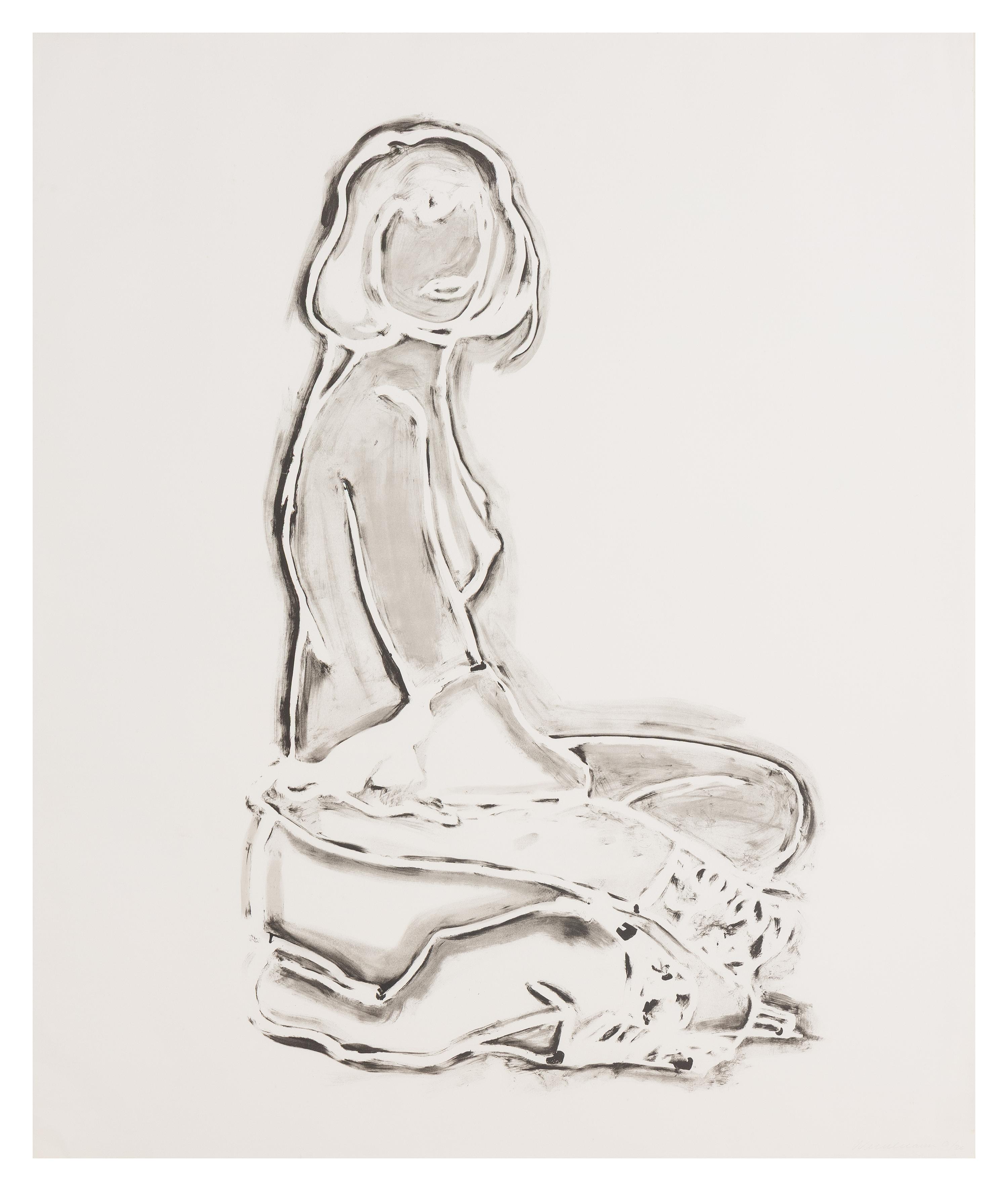 Monica Sitting By Wall , 1990