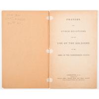 Rare Confederate Imprint, Prayers...for the Use of the Soldiers