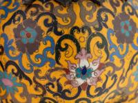 A Pair of Cloisonné Enamel Lions