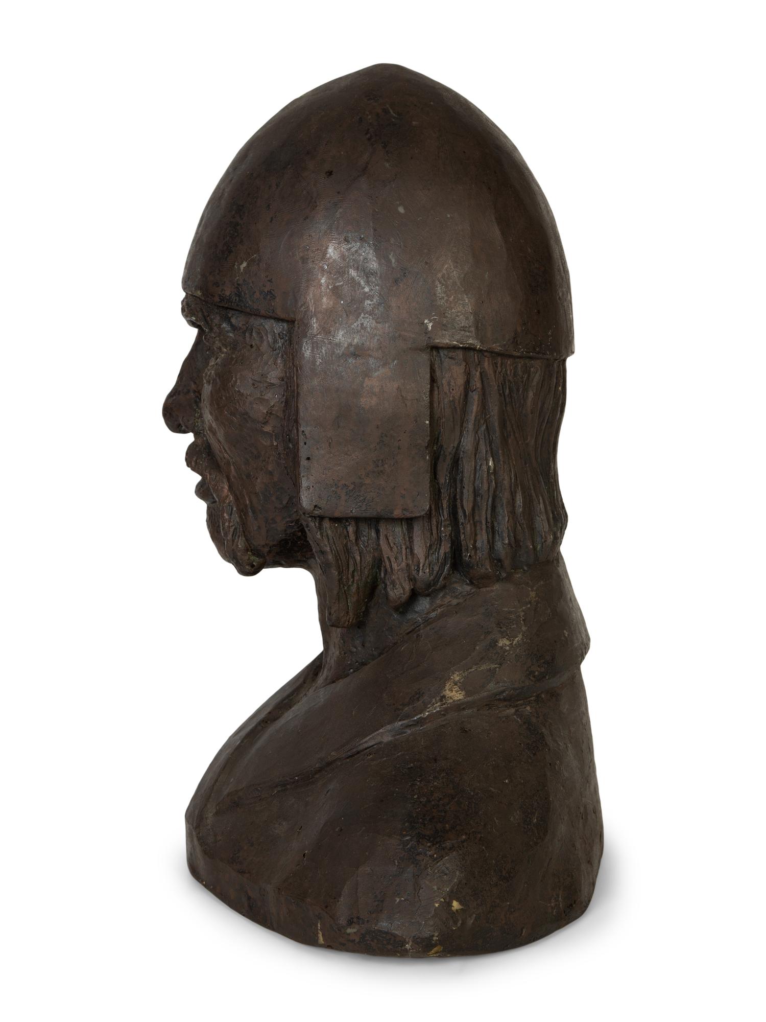 A Resin Bust of a Chinese Warrior