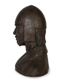 A Resin Bust of a Chinese Warrior