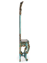 A Painted Italian Baroque Style Console Table and Mirror