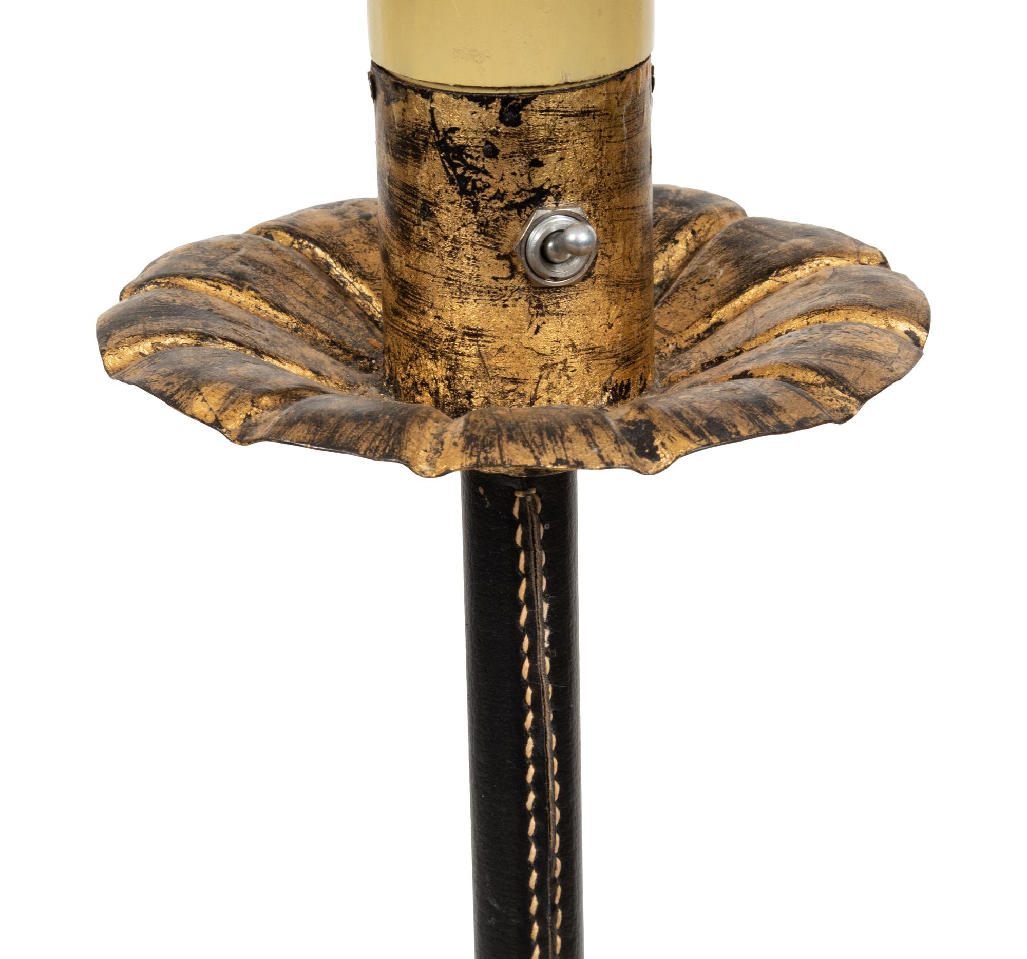 A Gilt Tole Floor Lamp