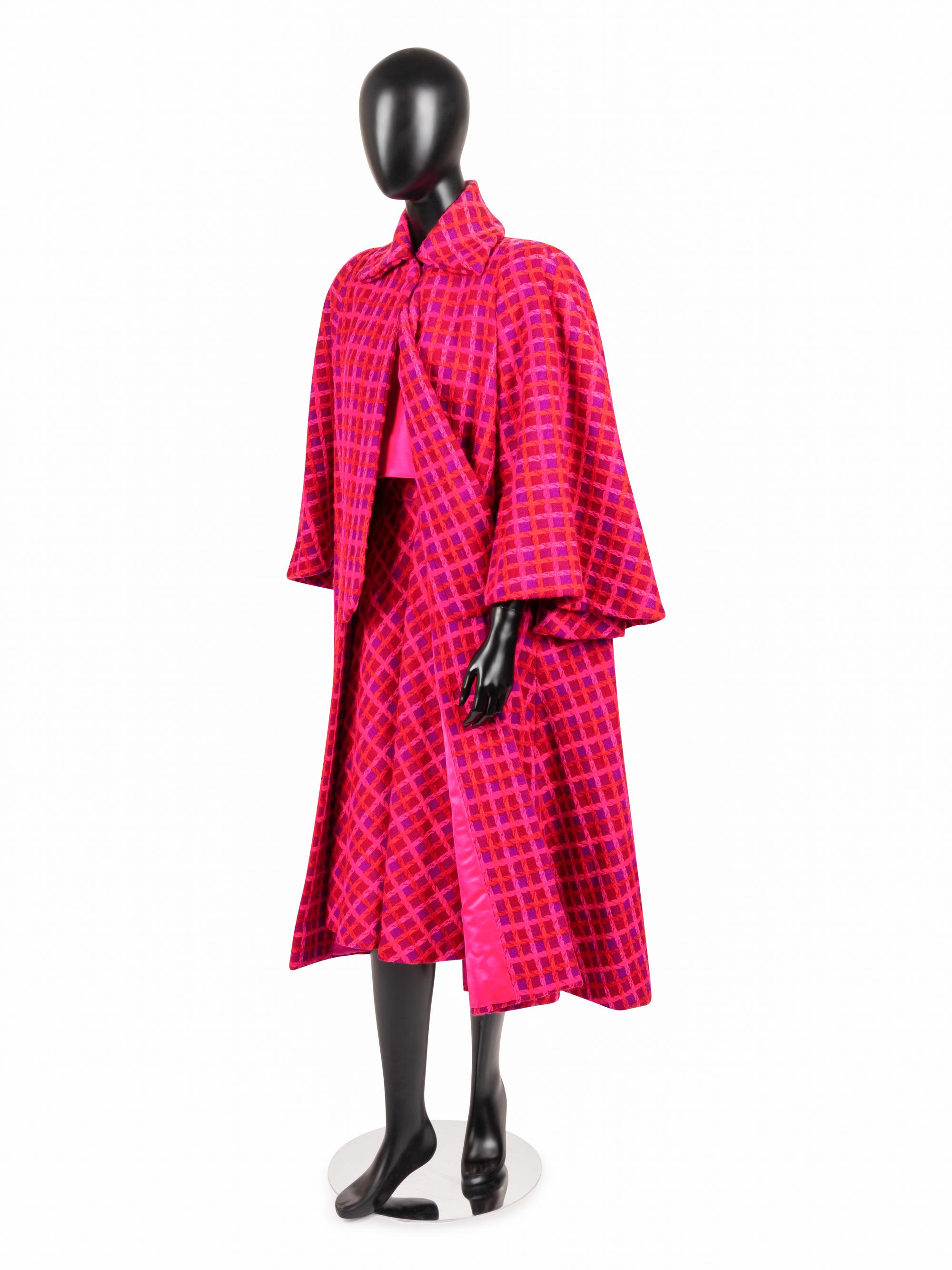 Marguery Bolhagen Three-Piece Plaid Ensemble with Bag, 1980s