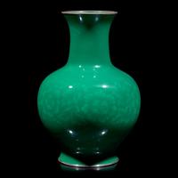 A Japanese Silver-Mounted Enamel Vase, Ando Jubei Studio, Circa 1950-1960