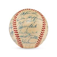 An Exceptional 1958 Kansas City Athletics Team Signed Autograph Baseball Featuring Rookie Era Roger Maris Signature (Beckett Authentication Services)