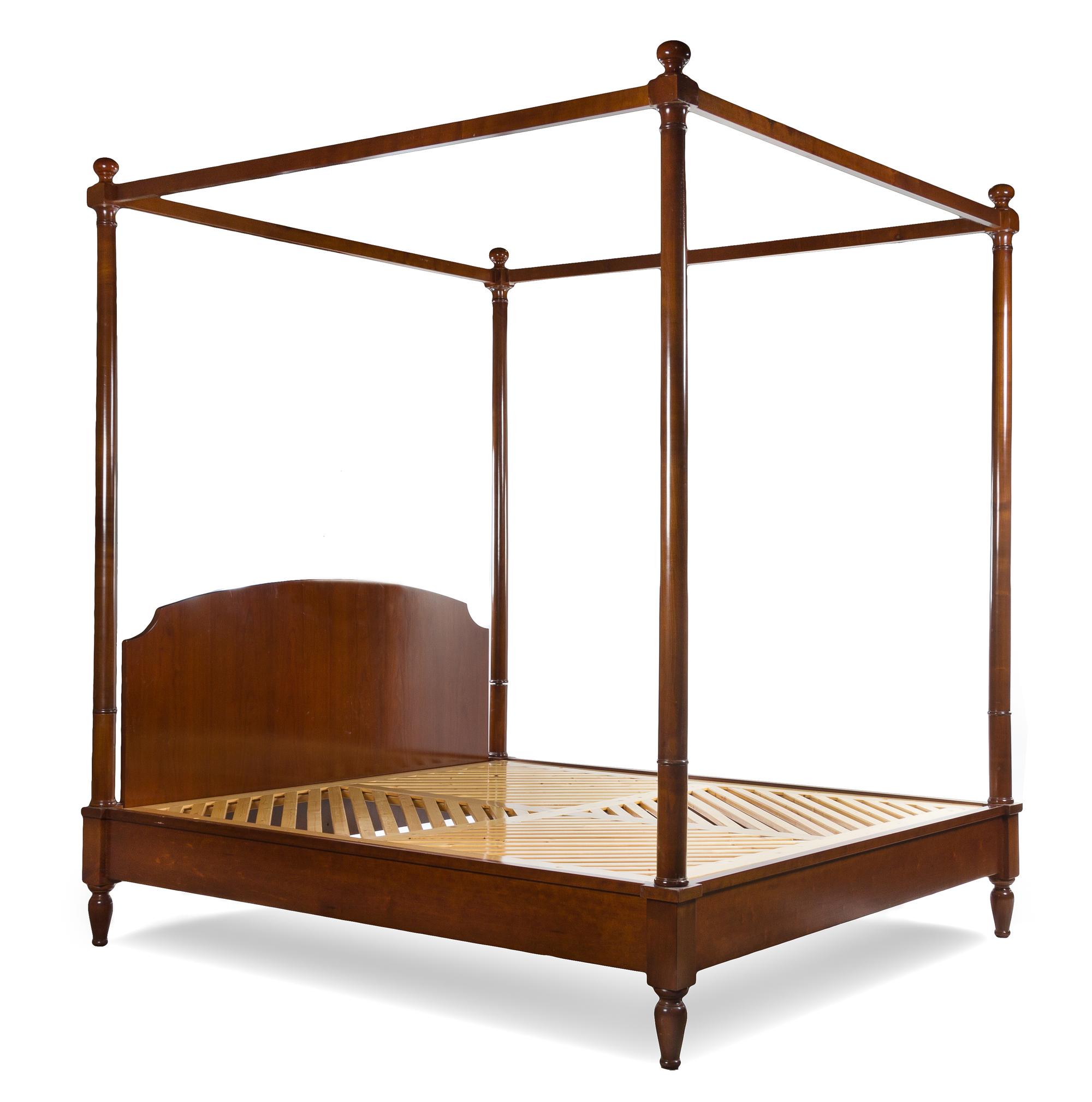 A Custom Italian Walnut Bed Width 79 1/8 inches. — 20TH CENTURY