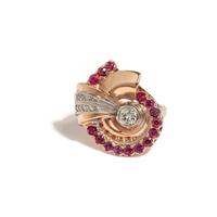 RETRO, DIAMOND AND RUBY RING