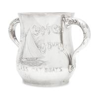 An Aesthetic Movement Sterling Silver Two-Handled Yacht Racing Trophy
