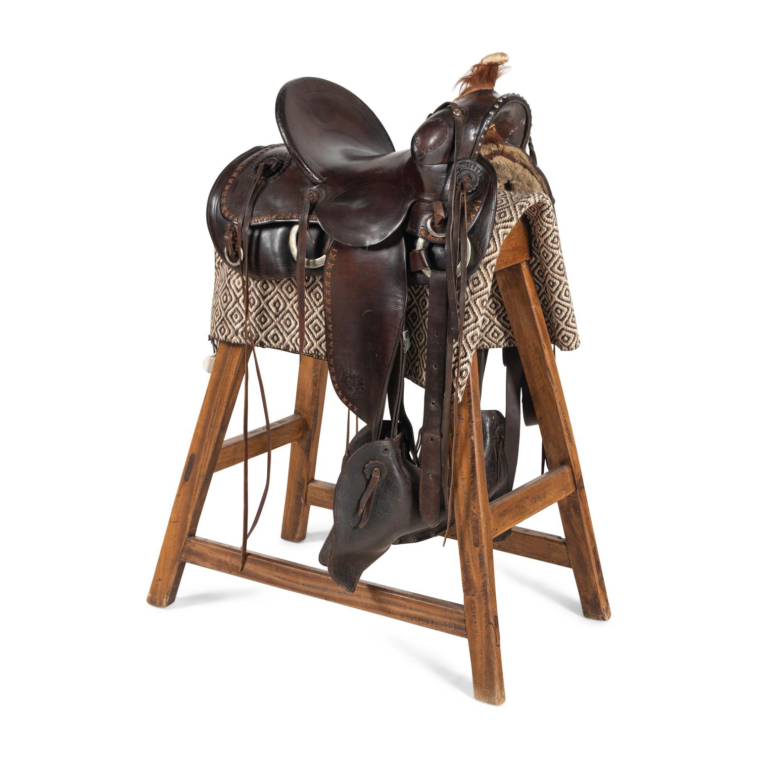 A High Backed Western Saddle, by Duhamel Co. Makers, Rapid City