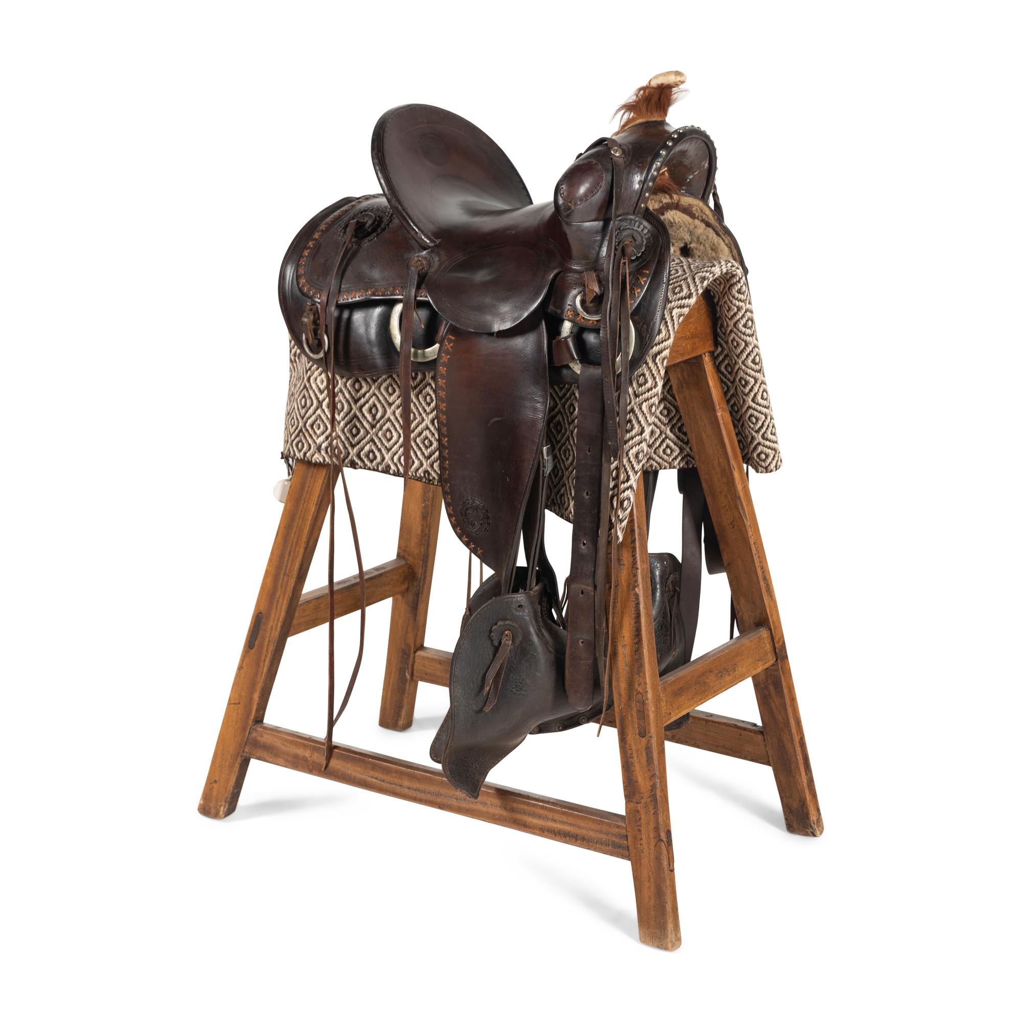 A High Backed Western Saddle, by Duhamel Co. Makers, Rapid City