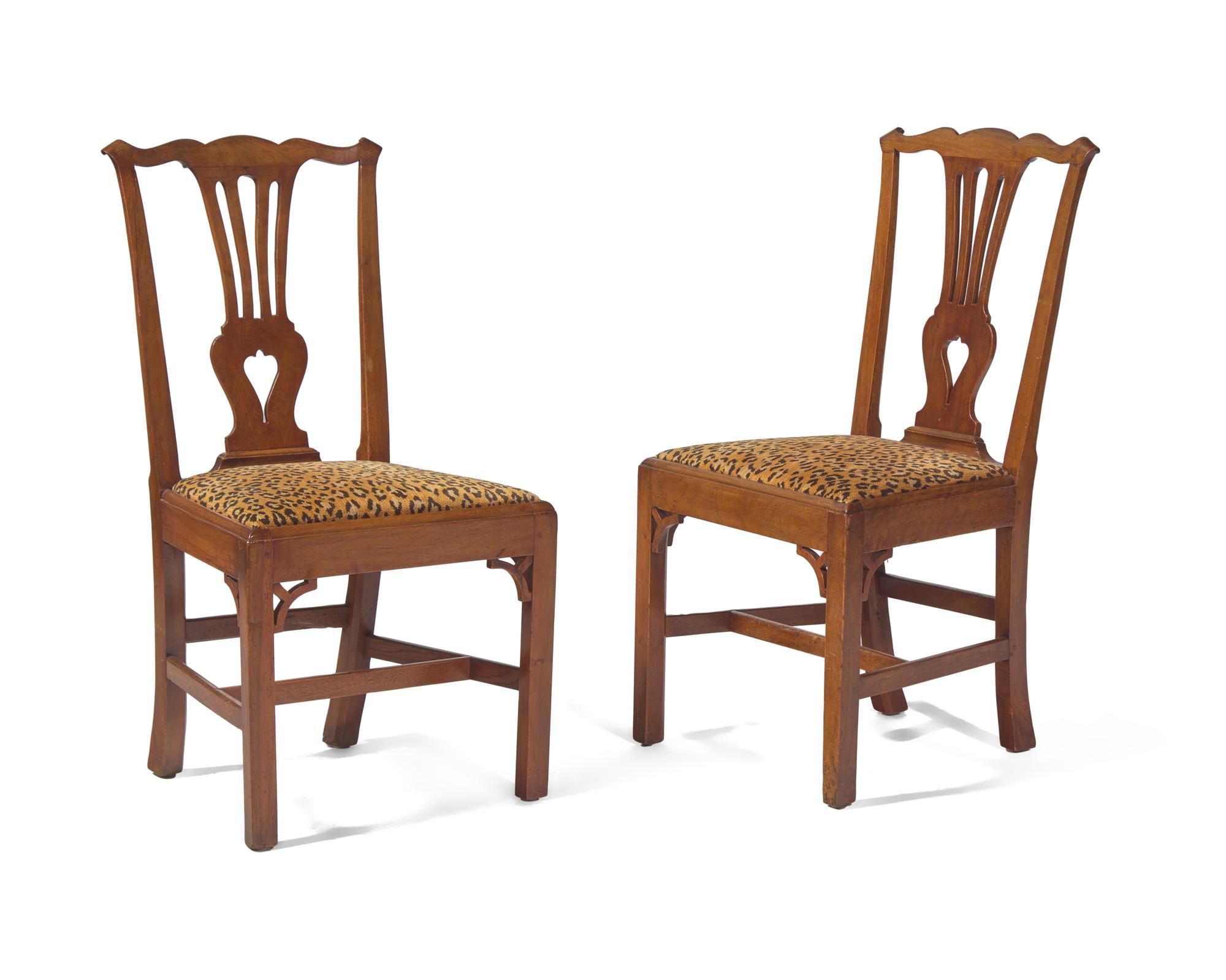 A Pair of Southern Chippendale Mahogany Side Chairs