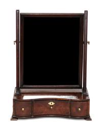 An Edwardian Mahogany Gentleman's Shaving Mirror Height 22 1/2 x width 16 1/8 x depth 9 3/8 inches