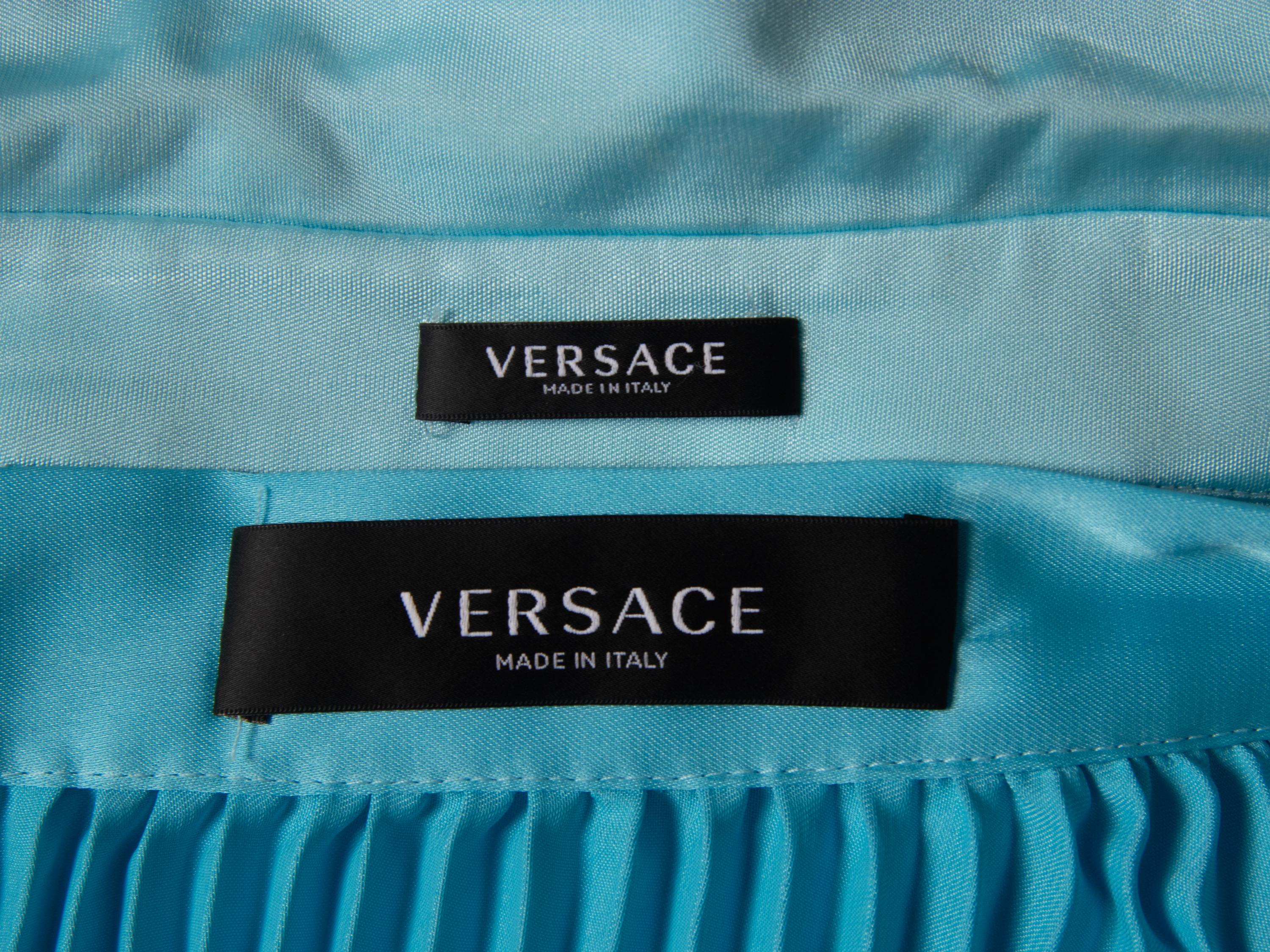 VERSACE, LIGHT BLUE SKIRT ENSEMBLE