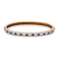 SAPPHIRE AND DIAMOND BANGLE BRACELET