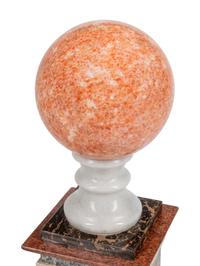 A Pair of Grand Tour Style Vari-Color Marble Ornaments